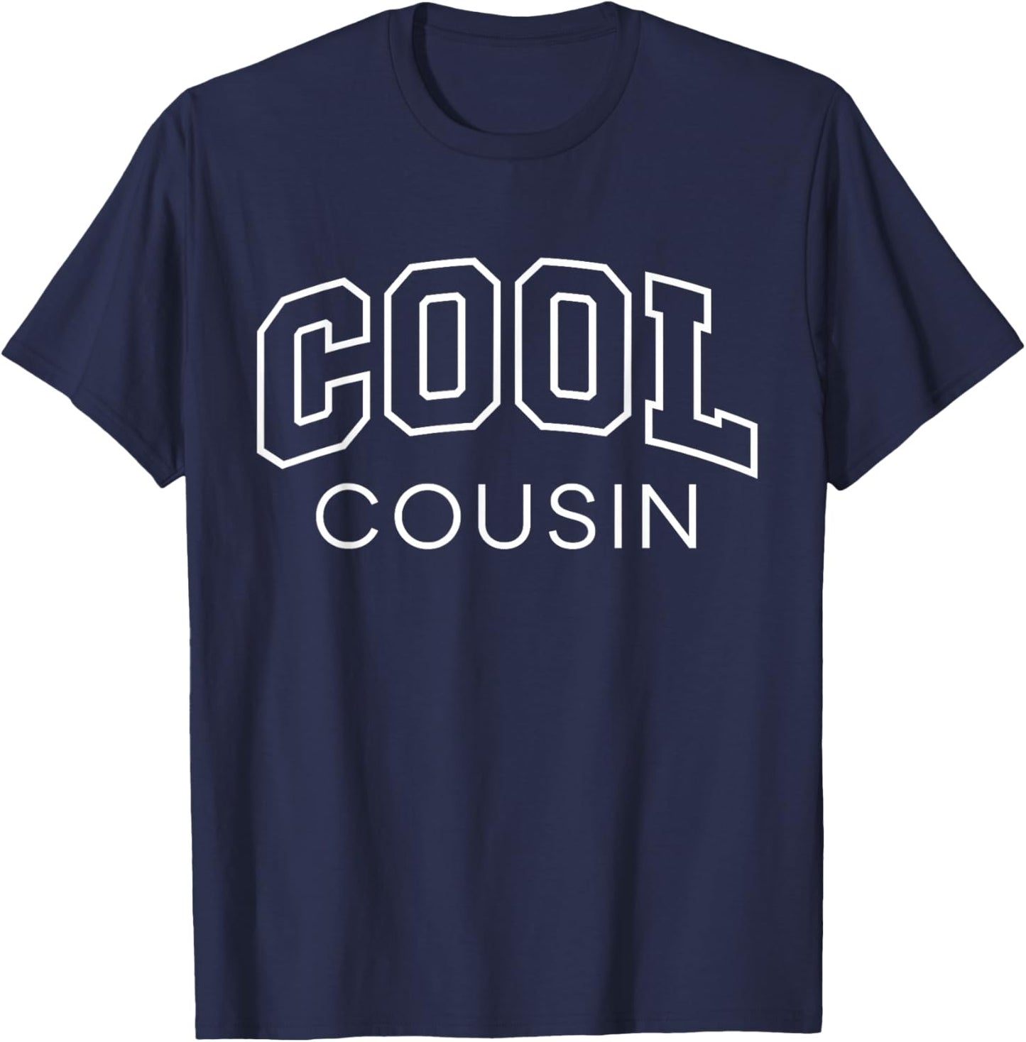 Cool Cousin Funny Athletic Lettering Siblings Cuz T-Shirt - T-Shirt | Navy