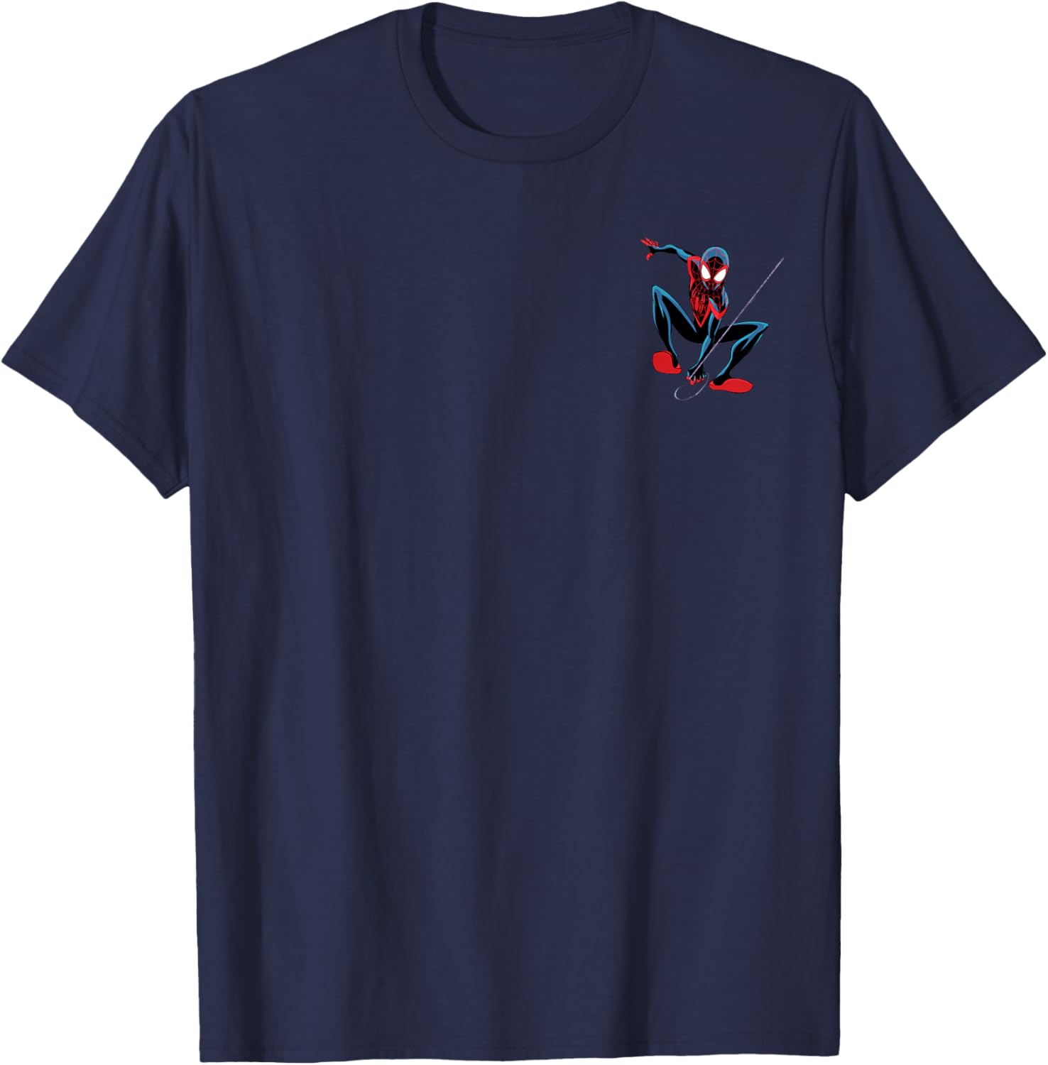 Marvel Super Heroes Miles Morales Spider-Man Pocket Art T-Shirt - T-Shirt | Navy