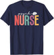 Boho Psych Nurse Appreciation Psychiatric Nurse T-Shirt - T-Shirt | Navy