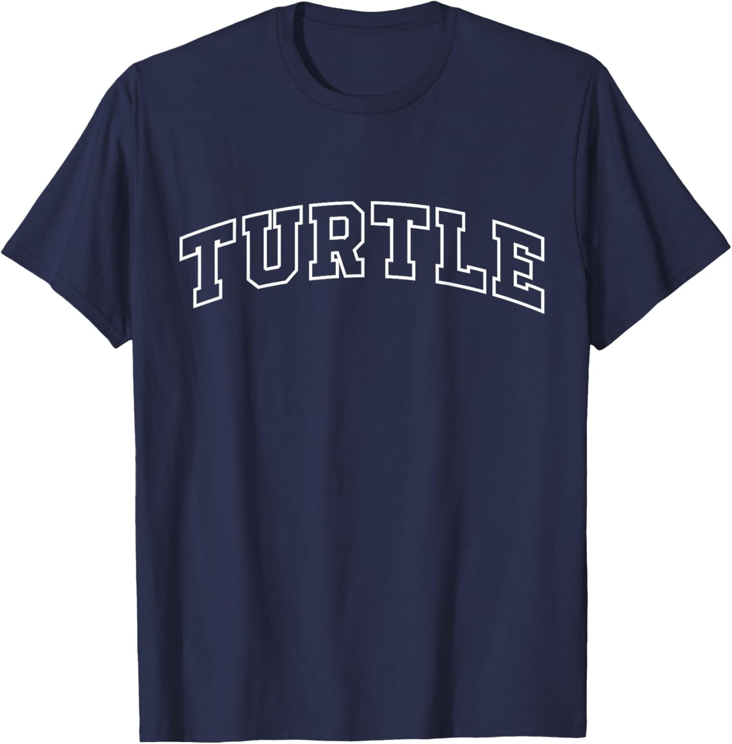 Turtle Funny Athletic Lettering Pet Owner Lazy Costume T-Shirt - T-Shirt | Navy