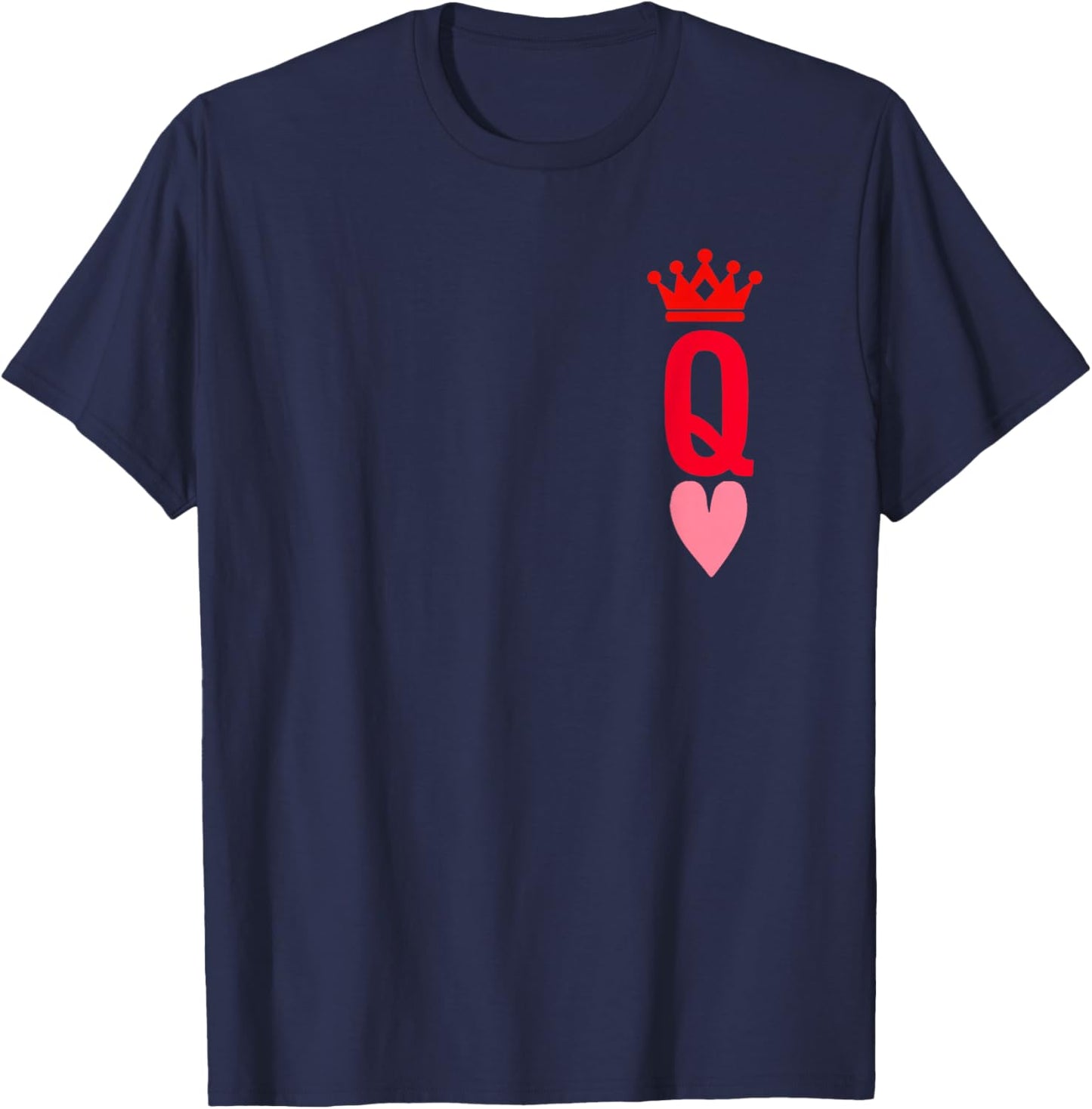 Queen Heart Valentines T-Shirt - T-Shirt | Navy
