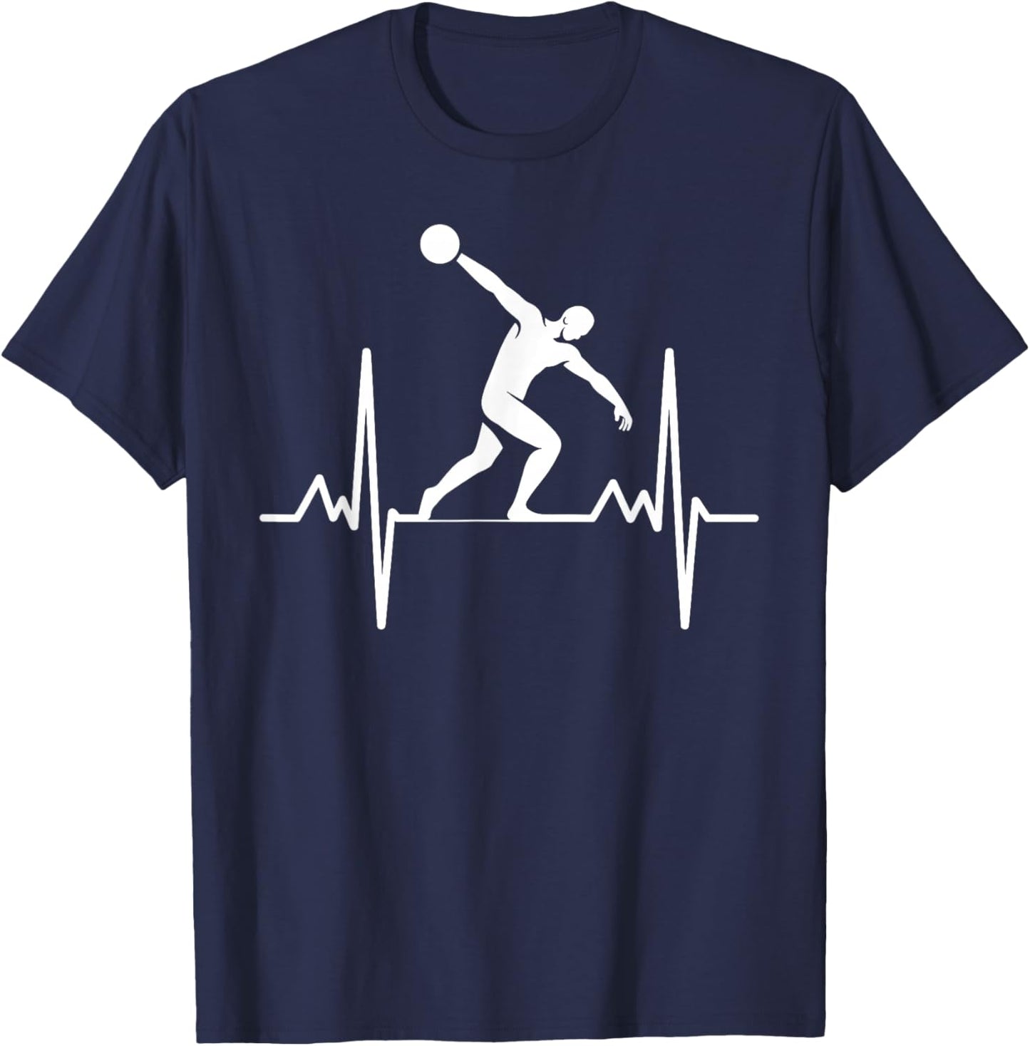 Discus Throwing Art Women Athletics Discus Thrower T-Shirt - T-Shirt | Navy