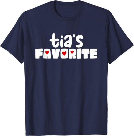 Tia's Favorite Grandchild Funny Mother's Day T-Shirt - T-Shirt | Navy