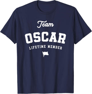 Team Oscar Lifetime Member Funny Name Oscar T-Shirt - T-Shirt | Navy