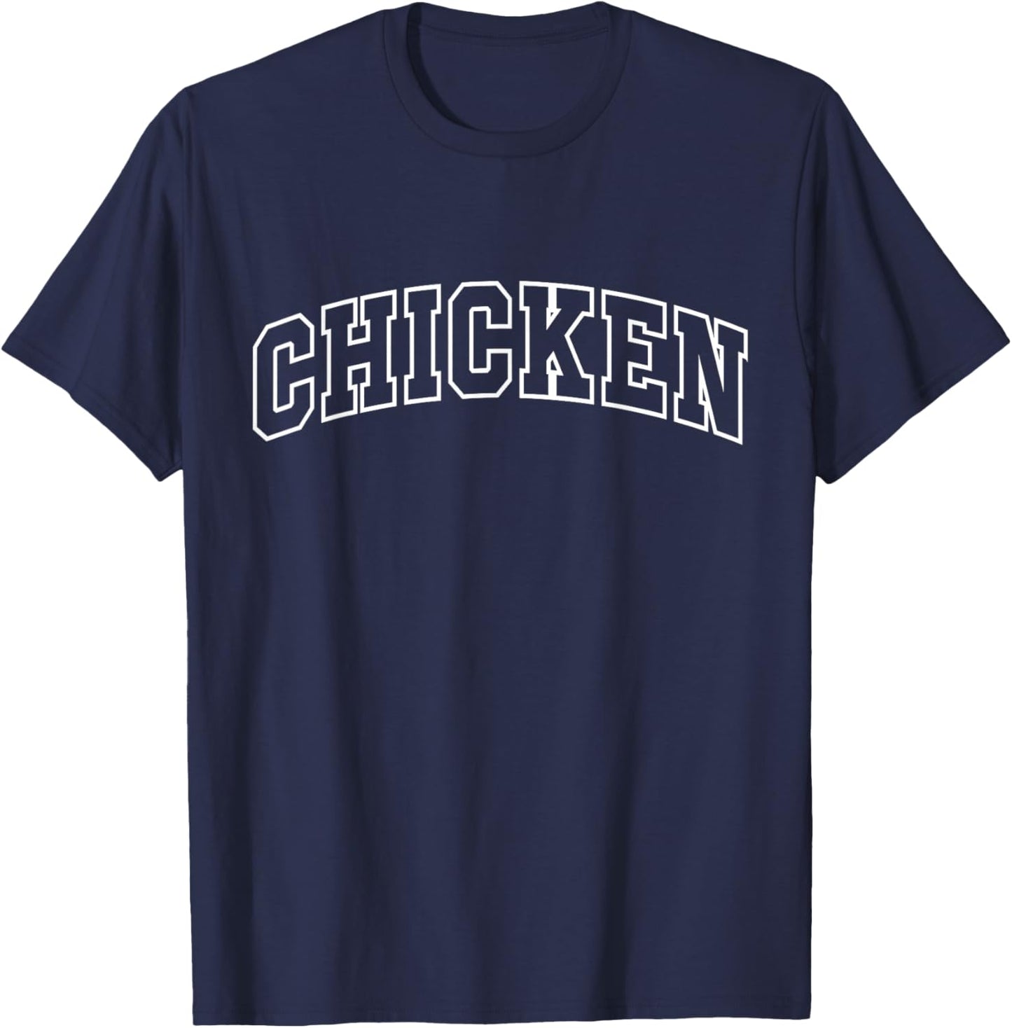 Chicken Funny Athletic Lettering Pet Owner Farmer T-Shirt - T-Shirt | Navy