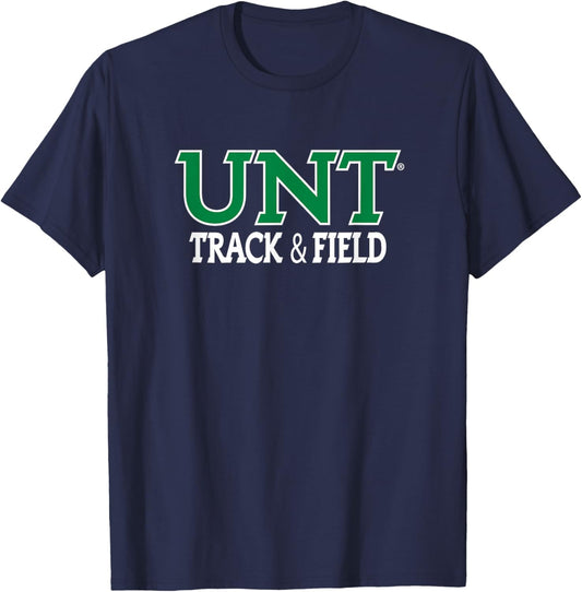 UNT Track & Field Mean Green NCAA UNT24 T-Shirt - T-Shirt | Navy