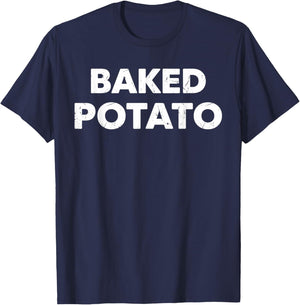 Baked Potato Couch Potato Couple Matching Thanksgiving T-Shirt - T-Shirt | Navy