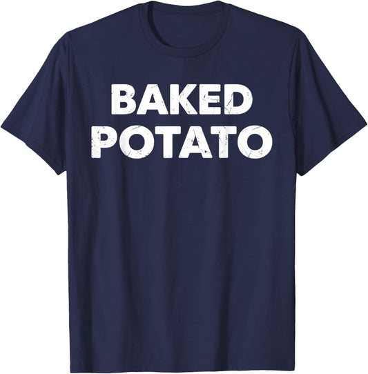 Baked Potato Couch Potato Couple Matching Thanksgiving T-Shirt - T-Shirt | Navy