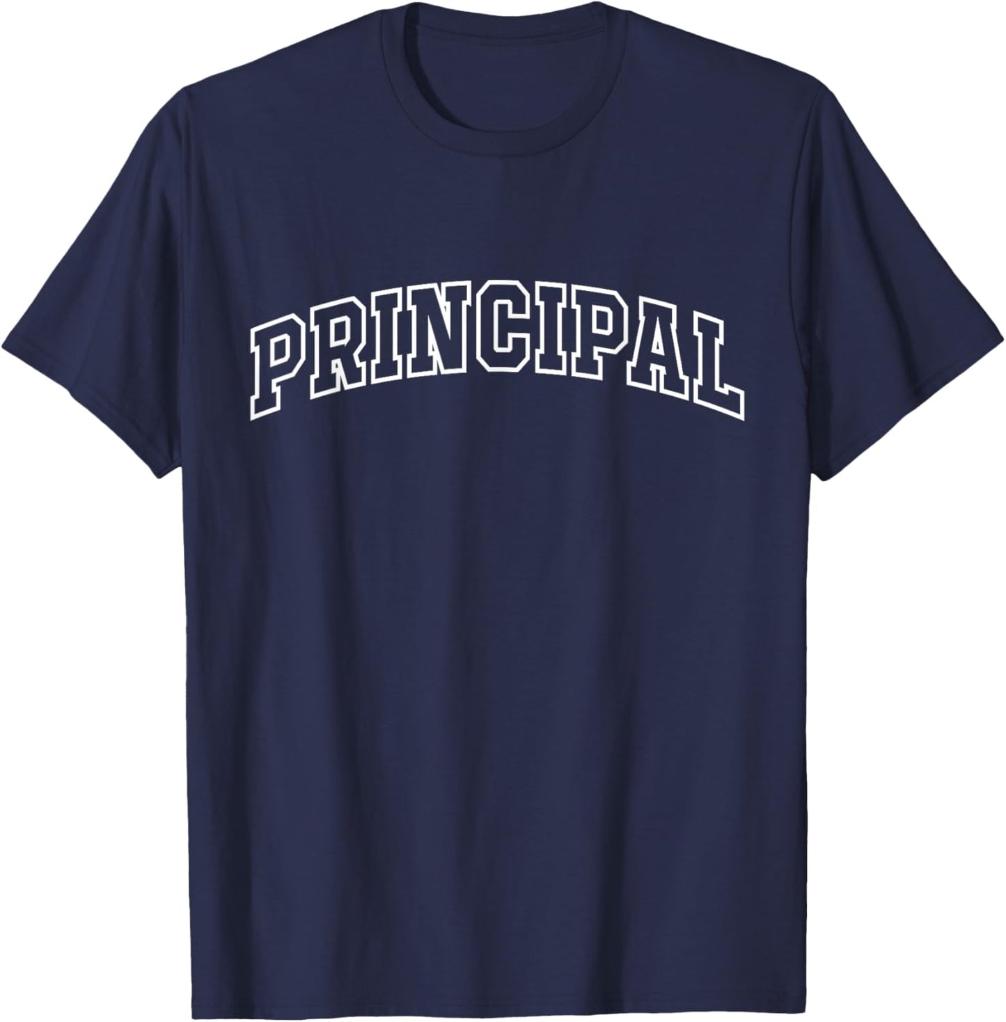 Principal Funny Athletic Lettering Education Gifts Men Women T-Shirt - T-Shirt | Navy