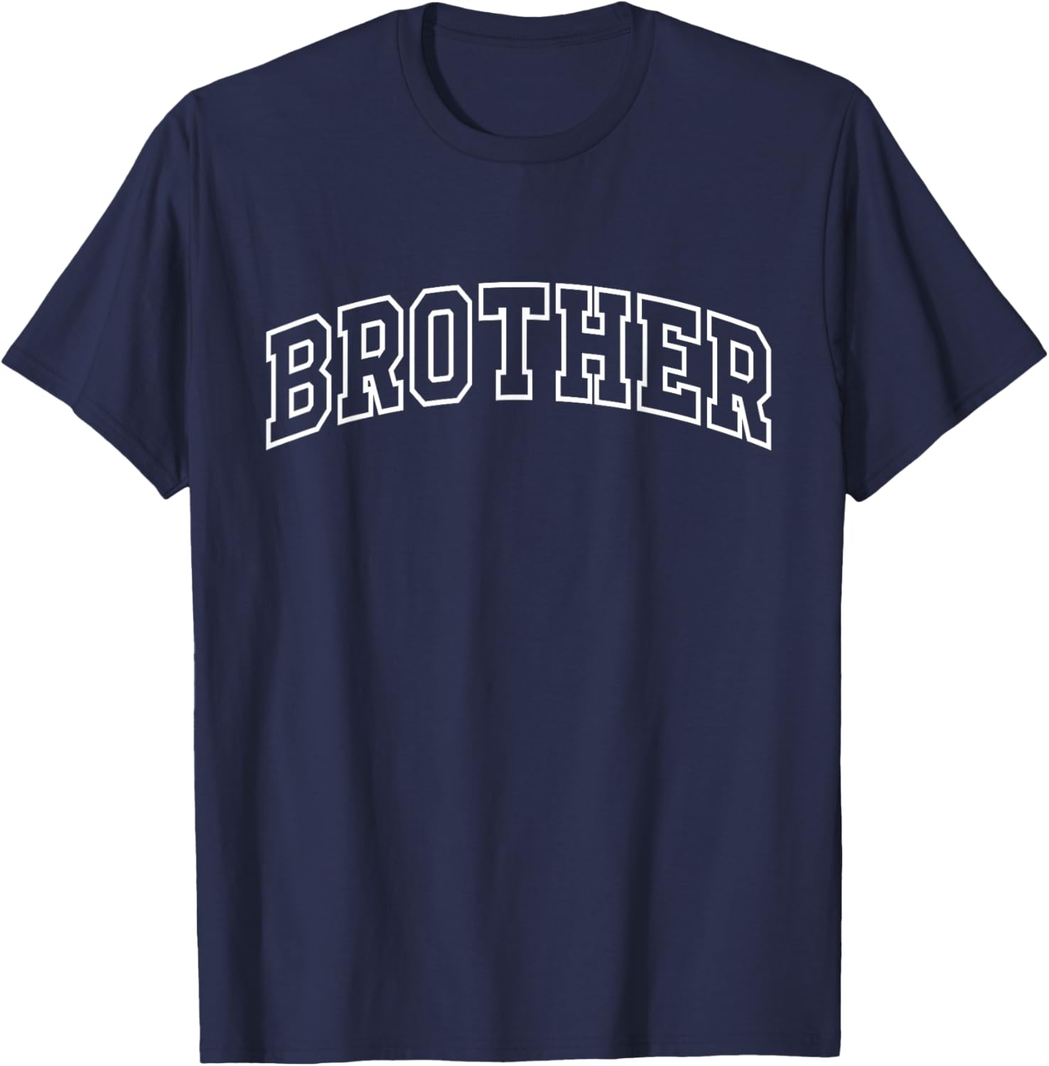 Brother Funny Athletic Lettering Siblings Bro T-Shirt - T-Shirt | Navy
