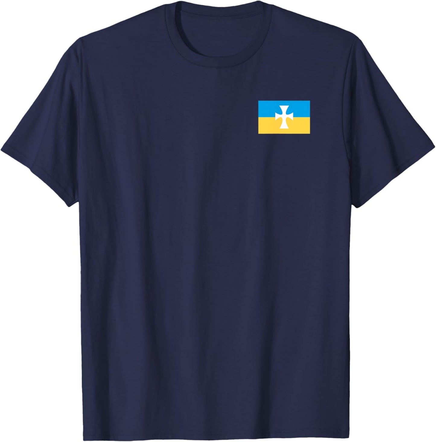 Licensed Sigma Chi Flag Left Chest T-Shirt - T-Shirt | Navy