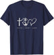 Collection Faith Hope Love Minimalist Design Anchor Heart T-Shirt - T-Shirt | Navy