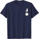 (2 Sided) Mine Seagull Funny Bird Playing Baseball T-Shirt - T-Shirt | Navy