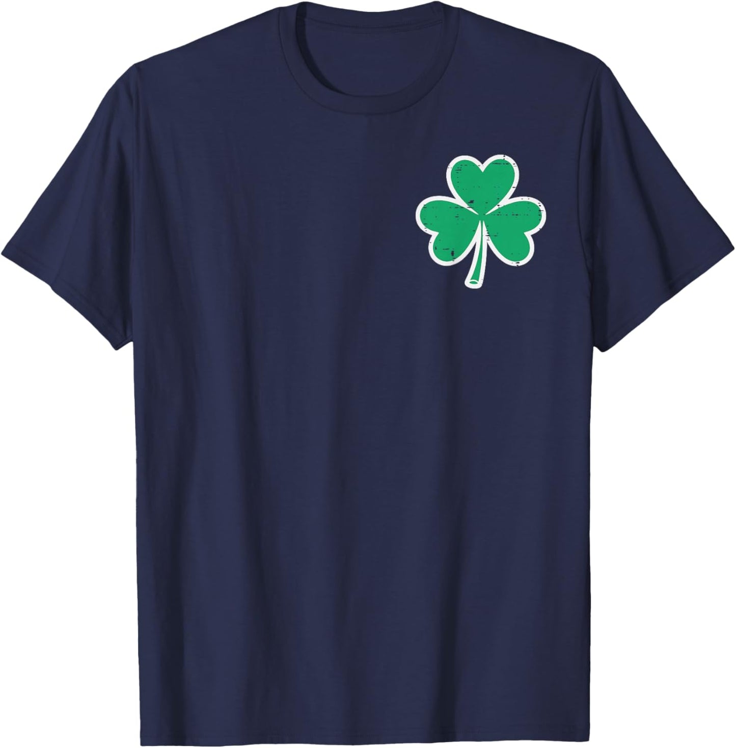 St Patricks Day Clover Pocket Saint Pattys Men Women Kids T-Shirt - T-Shirt | Navy