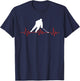 Ice Hoceky EKG Hockey Heartbeat T-Shirt - T-Shirt | Navy