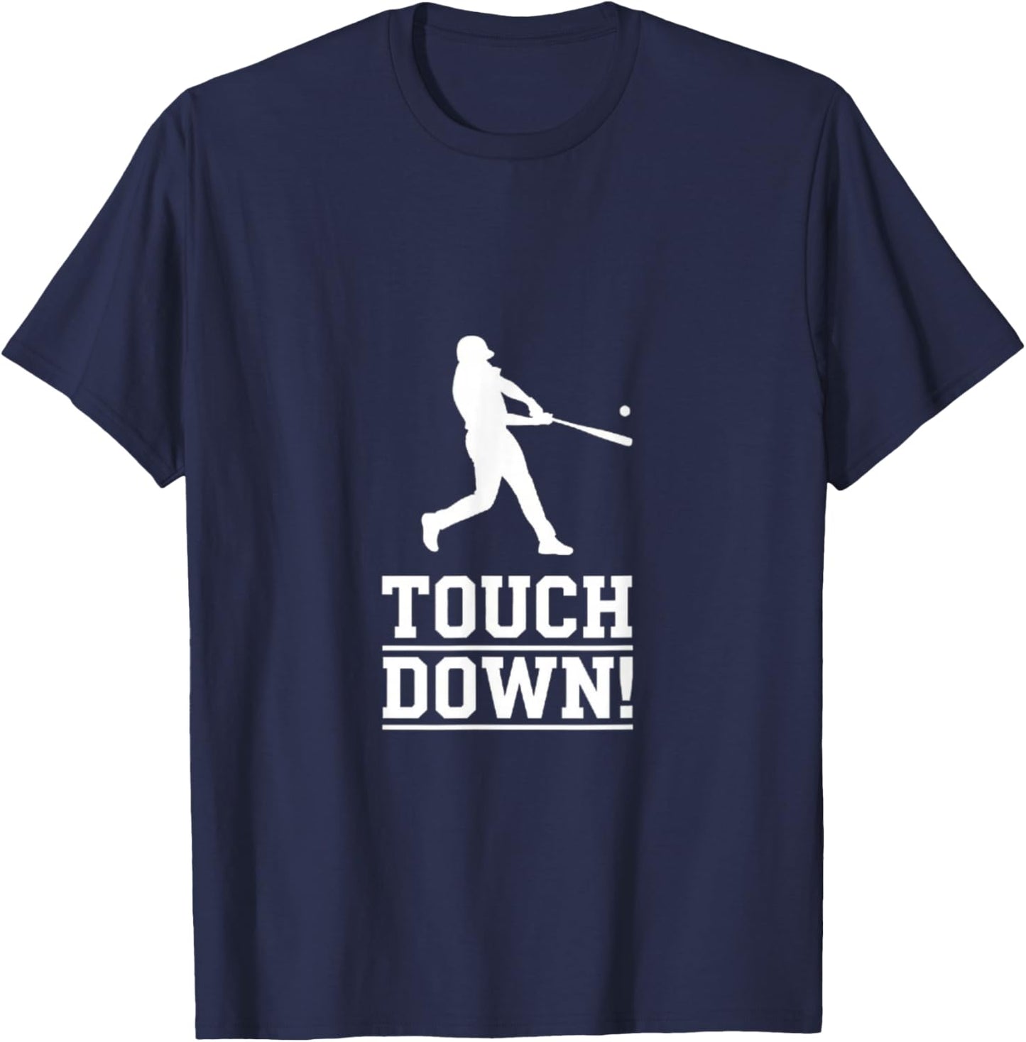 Funny Touchdown Baseball Football Sports Gift T-Shirt - T-Shirt | Navy
