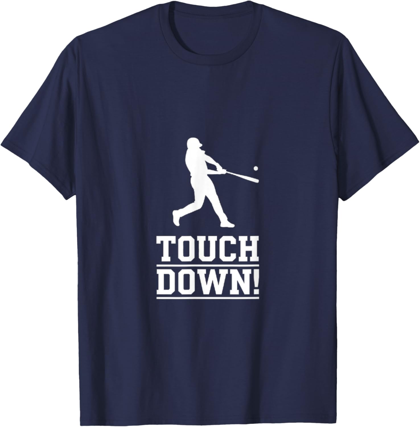 Funny Touchdown Baseball Football Sports Gift T-Shirt - T-Shirt | Navy
