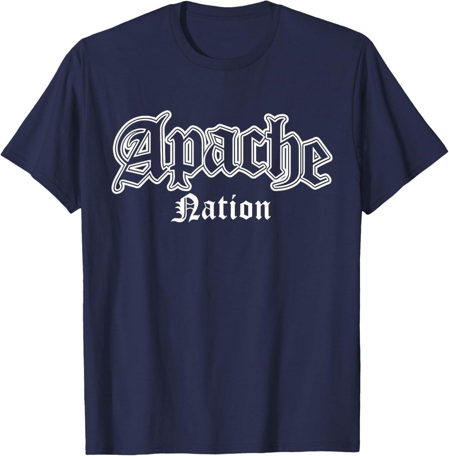 Apache Nation Native American Indian T-Shirt - T-Shirt | Navy