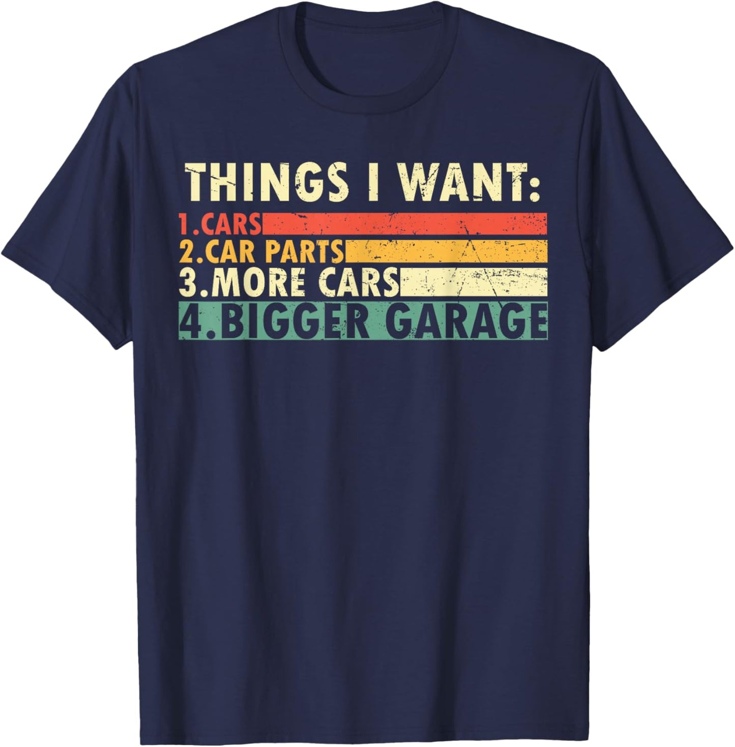 Funny Mechanic Things I Want Car Parts Garage Mechanic T-Shirt - T-Shirt | Navy