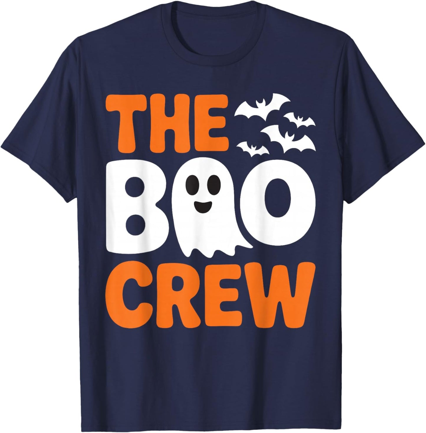 The Boo Crew Comedy Ghost Spooky Season Outfit T-Shirt - T-Shirt | Navy