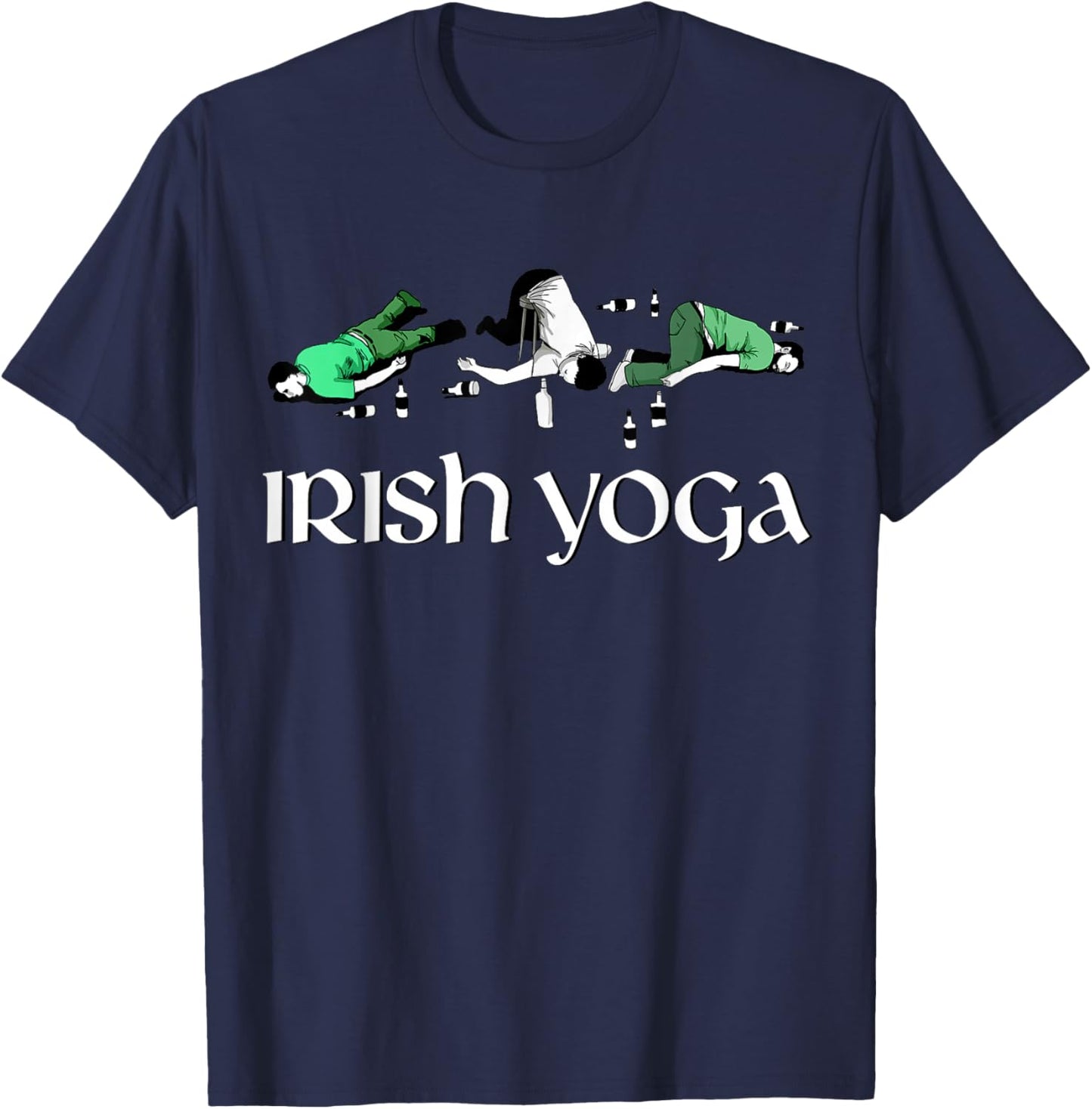 St Patricks Day Irish Yoga T-Shirt - T-Shirt | Navy