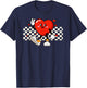 Valentine Heart Peace Hand T-Shirt - T-Shirt | Navy