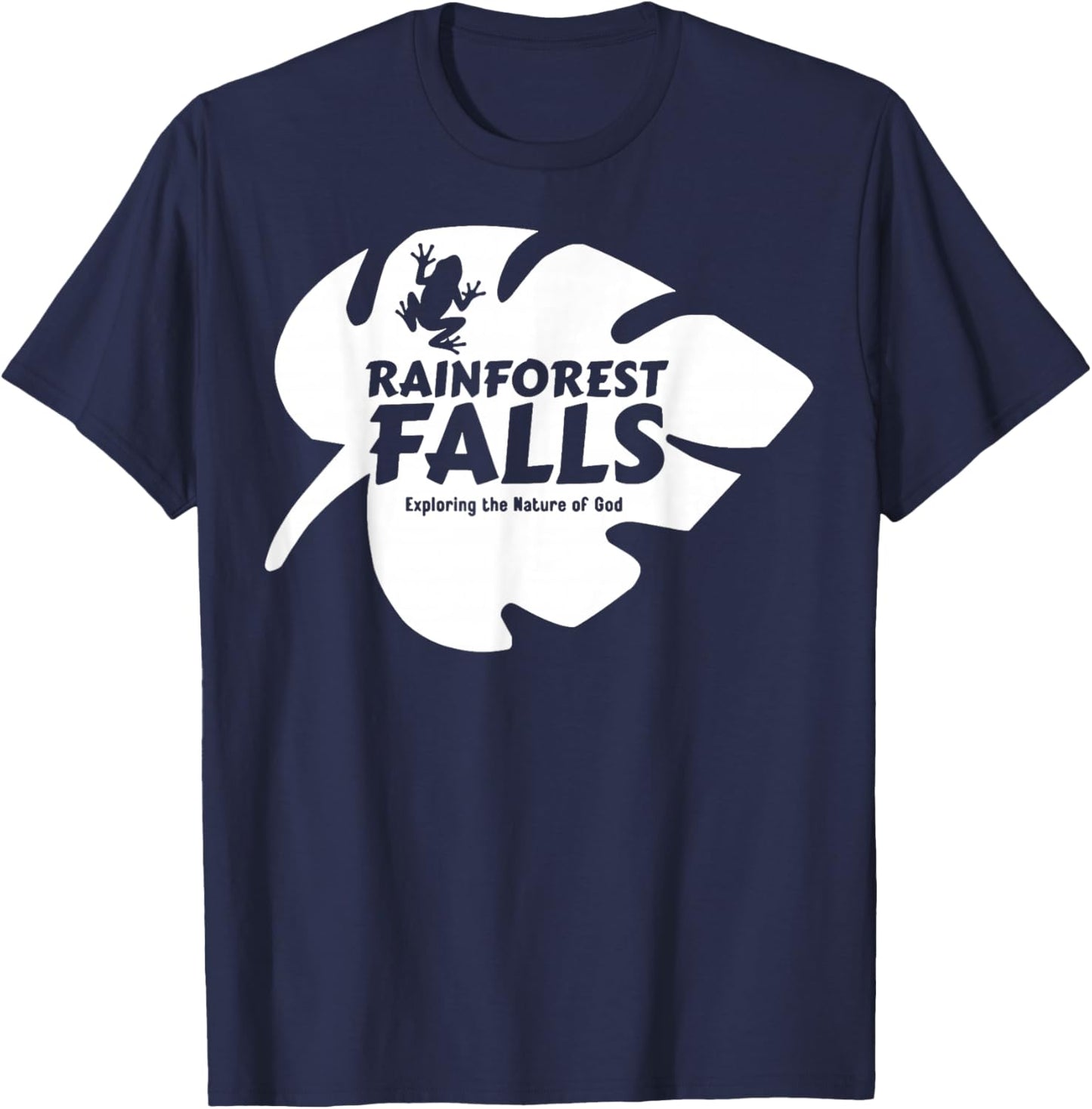 Rainforest Falls VBS 2026 Exploring The Nature of God Bible T-Shirt - T-Shirt | Navy