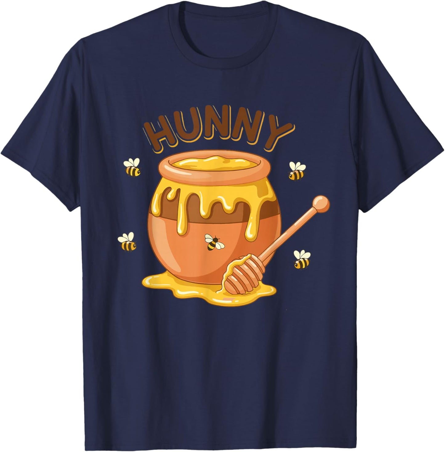 Jar of Honey Pot with Honey Bees Sweet Gift Costume T-Shirt - T-Shirt | Navy