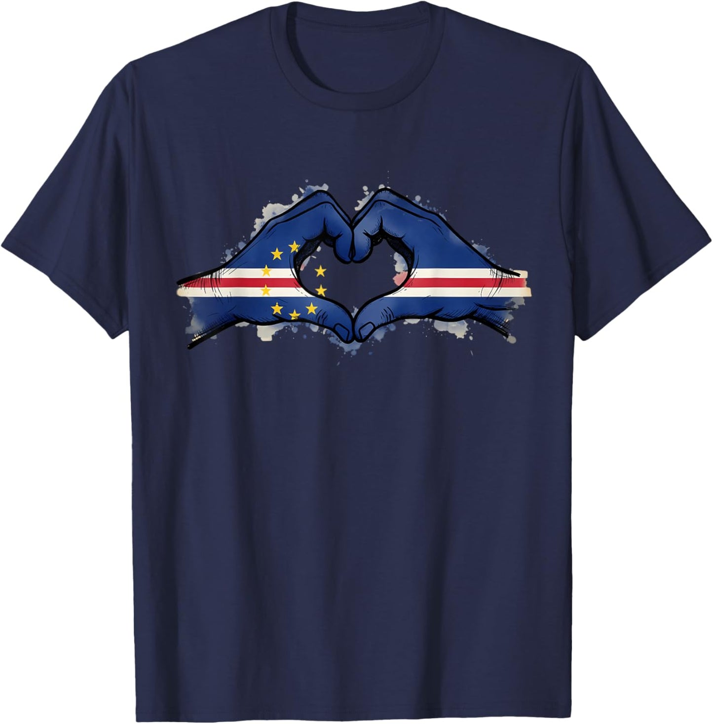 Cape Verde Roots Cabo Verde Cape Verdean Flag T-Shirt - T-Shirt | Navy