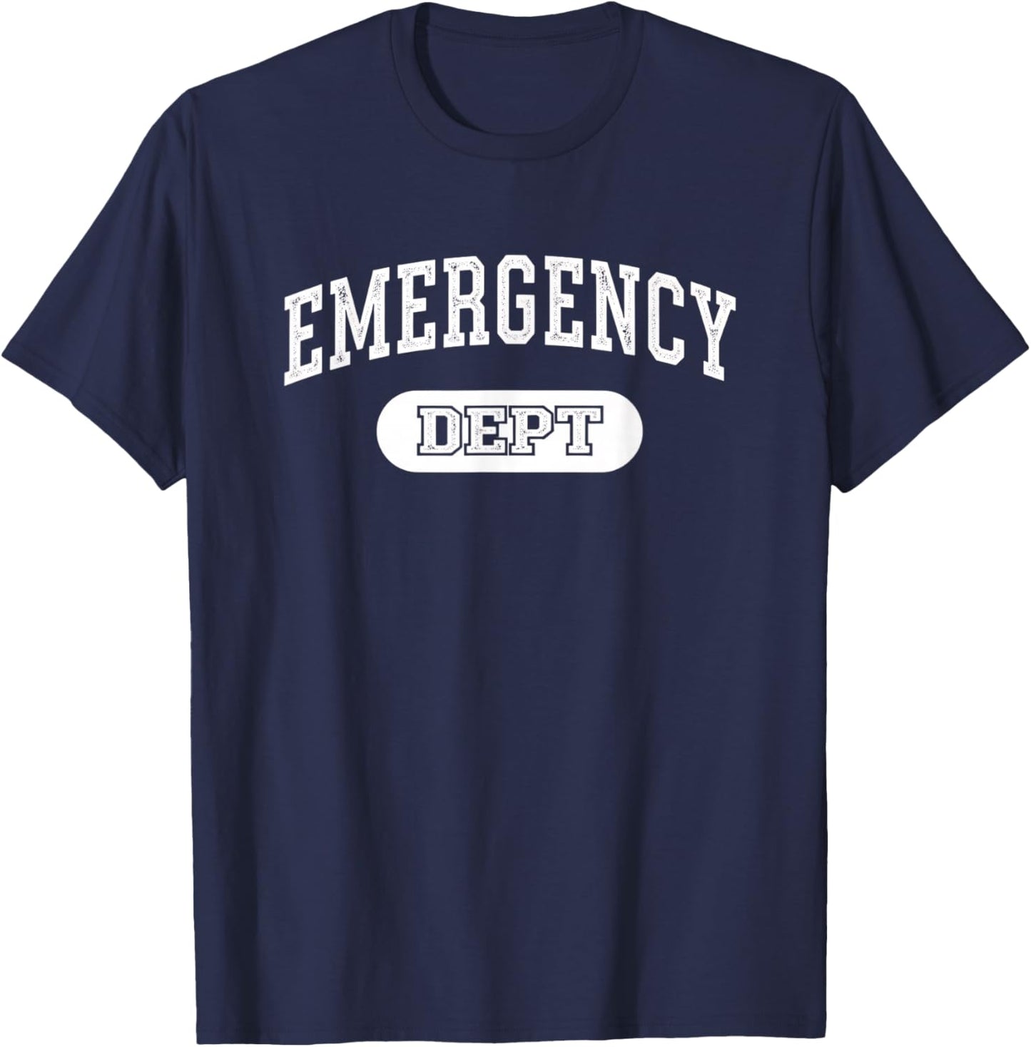 Nurse Emergency Dept Retro Collegiate ER Emergency Room T-Shirt - T-Shirt | Navy