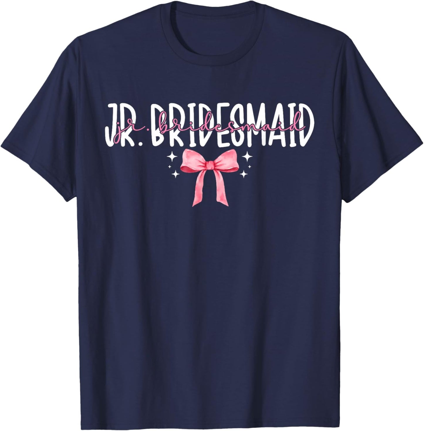 Junior Bridesmaid Wedding Junior Bridesmaid Party Coquette T-Shirt - T-Shirt | Navy