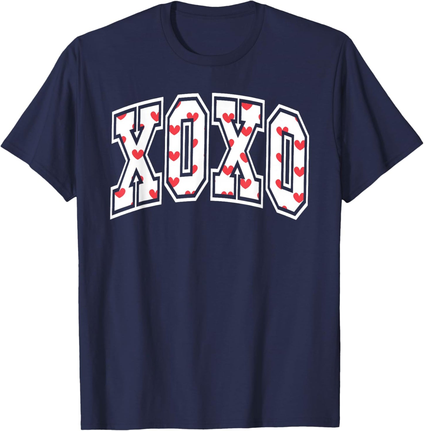 XOXO Valentine Heart Retro Valentine Gifts Women T-Shirt - T-Shirt | Navy