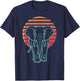 Elephant Lover Animal Retro Synthwave 80s T-Shirt - T-Shirt | Navy