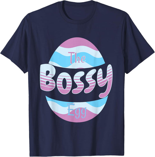 Matching Easter Pajamas and Outfits The Bossy Easter Egg T-Shirt - T-Shirt | Navy