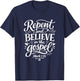 Ash Wednesday Repent and Believe Art T-Shirt - T-Shirt | Navy