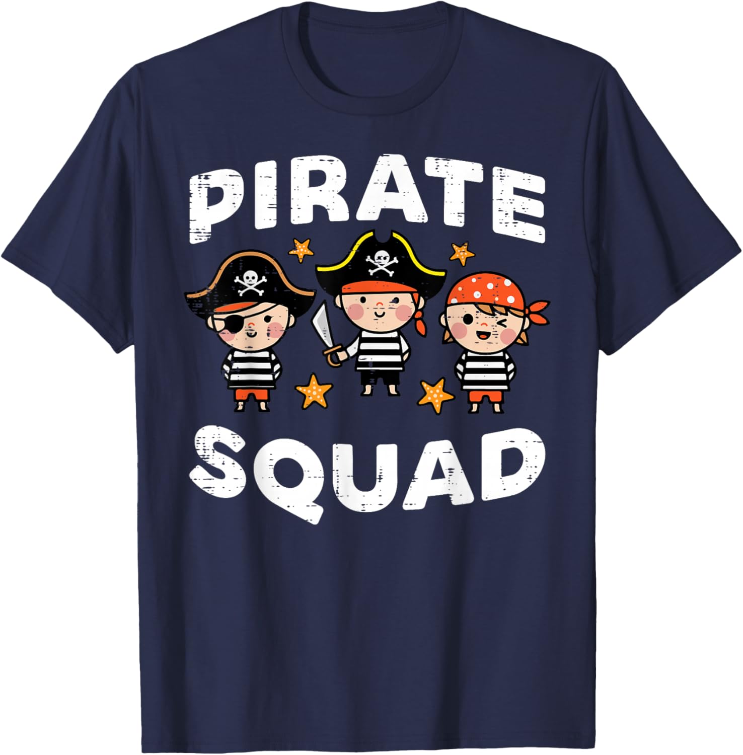 Pirate Squad Cute Team Crew Matching Boys Girls Kids Toddler T-Shirt - T-Shirt | Navy