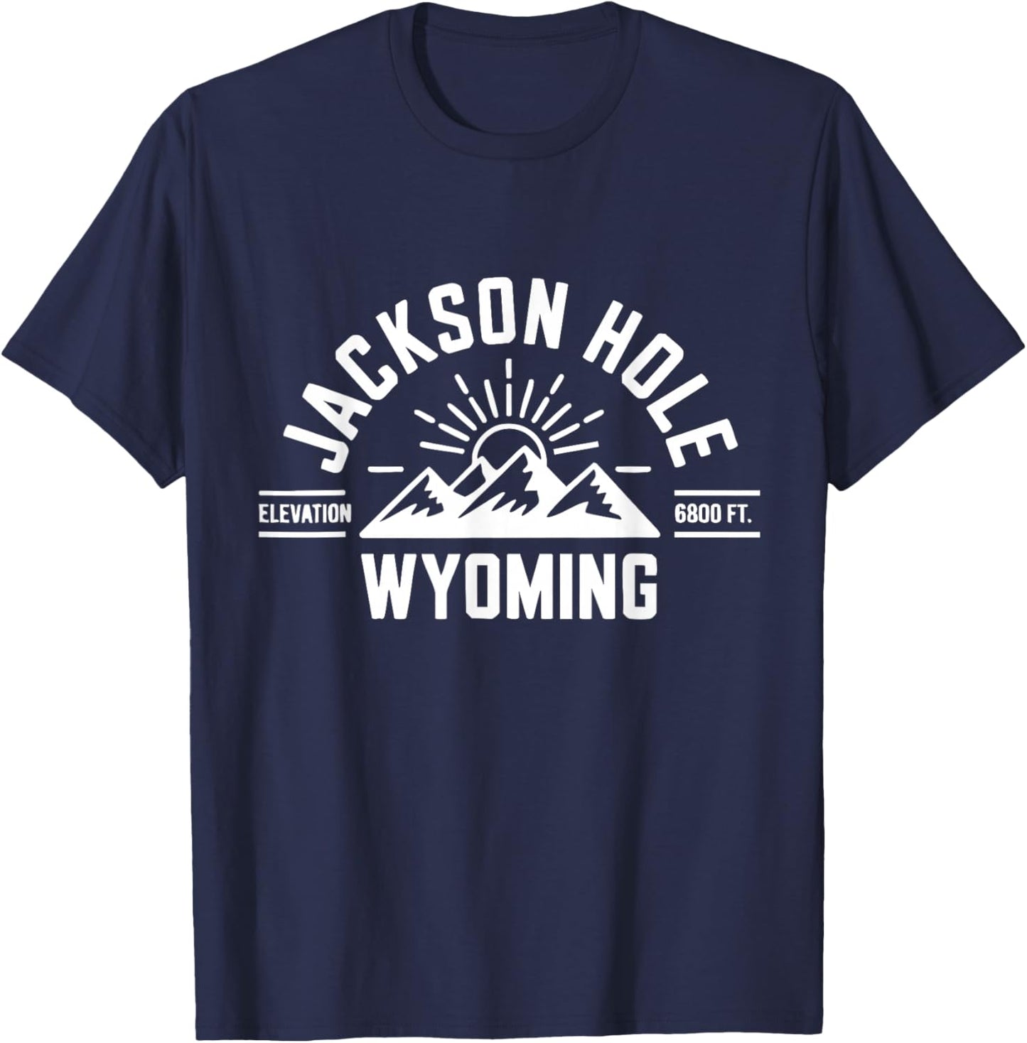 Jackson Hole Wyoming Souvenir Men Women Reminder T-Shirt - T-Shirt | Navy