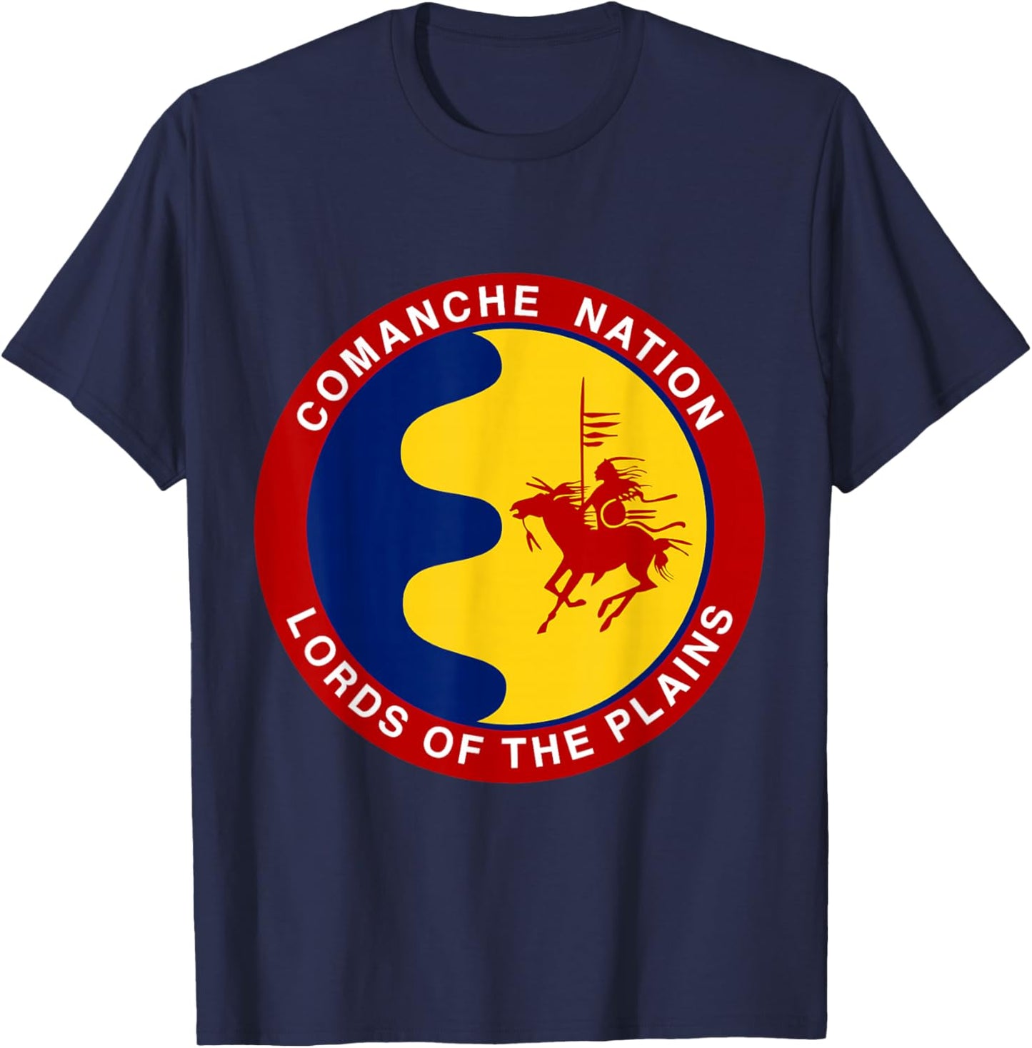 Comanche Nation Flag T-Shirt - T-Shirt | Navy