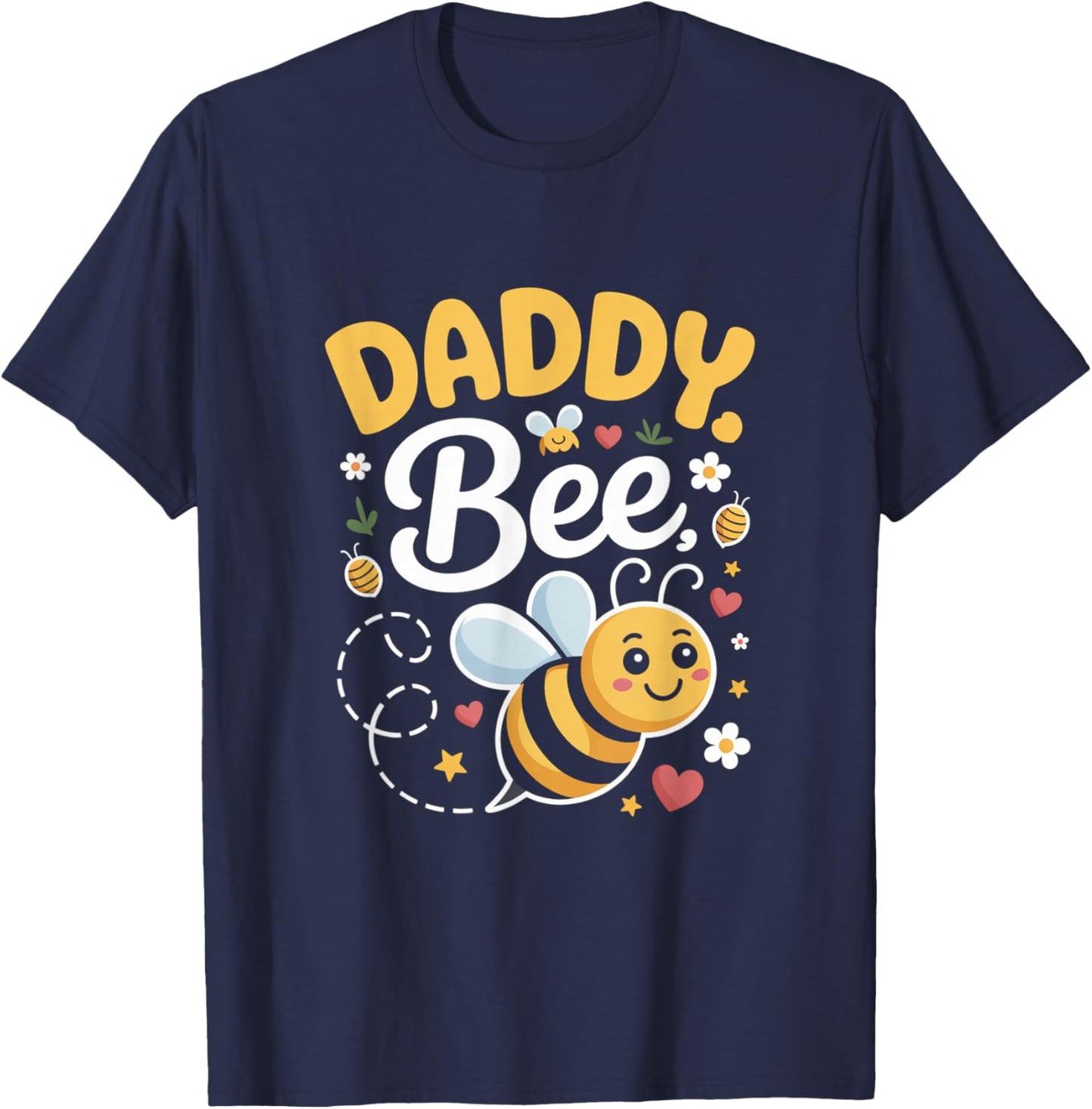 Daddy Bee Cute Fathers Day Bumblebee Daddy T-Shirt - T-Shirt | Navy