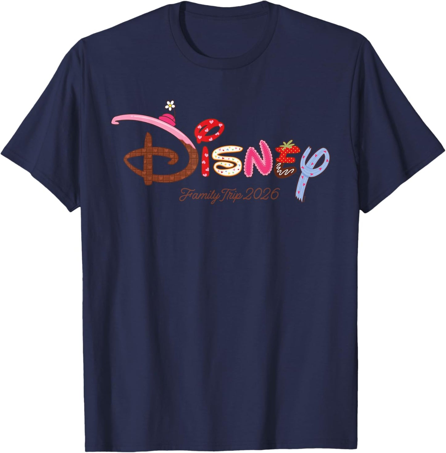 Disney Sweet Treat Hearts Family Trip Vacation Matching 2026 T-Shirt - T-Shirt | Navy
