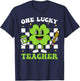 One Lucky Teacher St Patrick Day Shamrock Saint Pattys Women T-Shirt - T-Shirt | Navy