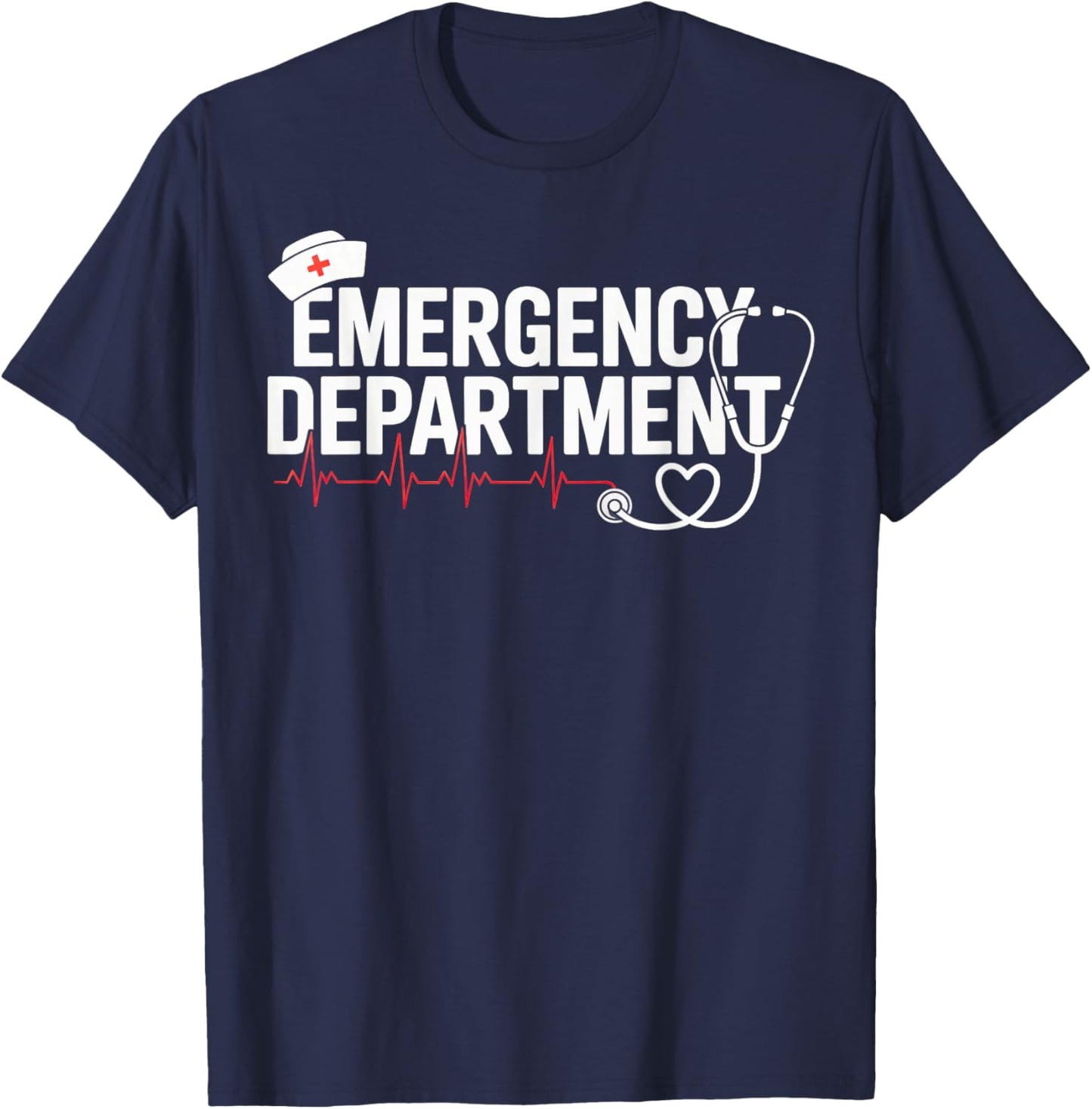 Emergency Department Room ER Nurse Healthcare Nursing Week T-Shirt - T-Shirt | Navy