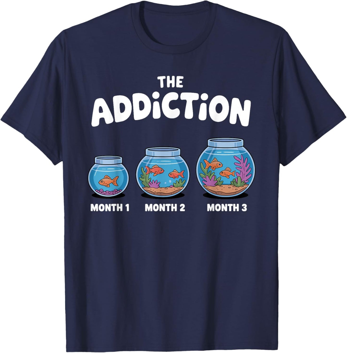Aquarium Art Women Fish Keeper Fish Tank Aquarium T-Shirt - T-Shirt | Navy