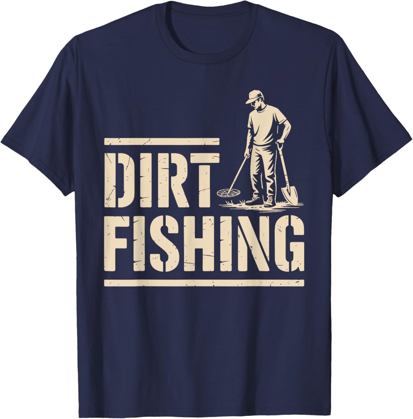 Cool Metal Detecting Art Women Adult Metal Detector T-Shirt - T-Shirt | Navy