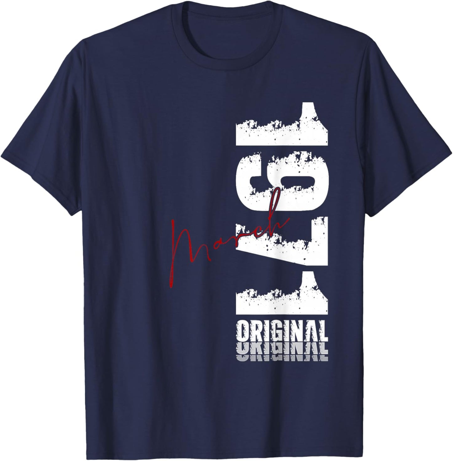 55th Birthday Gift Men Women Vintage March 1971 T-Shirt - T-Shirt | Navy