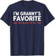 Funny Grannys Favorite Son Daughter I'm Granny's Favorite T-Shirt - T-Shirt | Navy