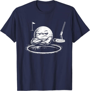 Funny Salty Golf Ball Putter Sports T T-Shirt - T-Shirt | Navy