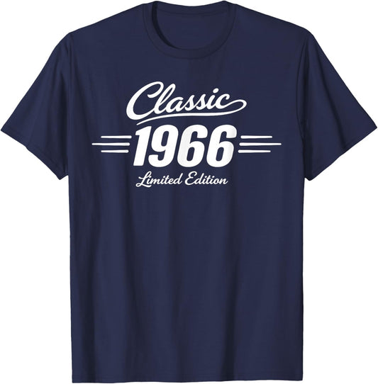 60th Birthday Man Woman 60 Years 1966 Decorative Gift Funny T-Shirt - T-Shirt | Navy