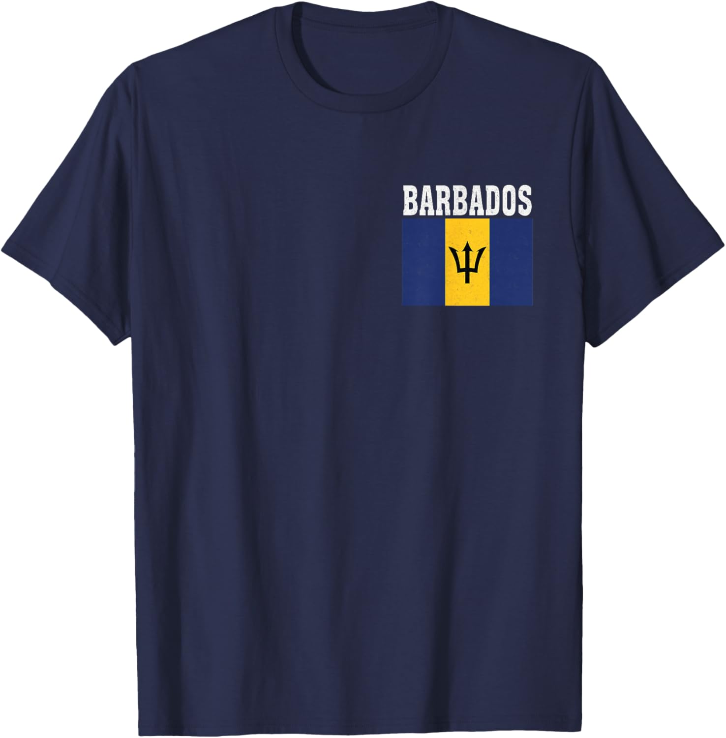 Barbados Flag Patriotic National Roots Souvenir T-Shirt - T-Shirt | Navy