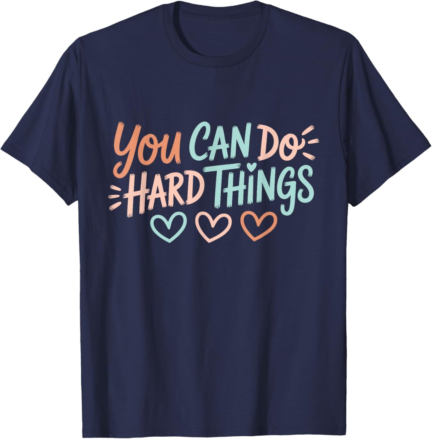 Test Day Teacher You Can Do Hard Things Testing Day Kids T-Shirt - T-Shirt | Navy